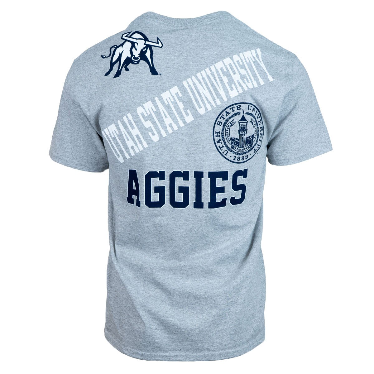 Champion utah state university graphic logo unisex 20 french gray t-shirt